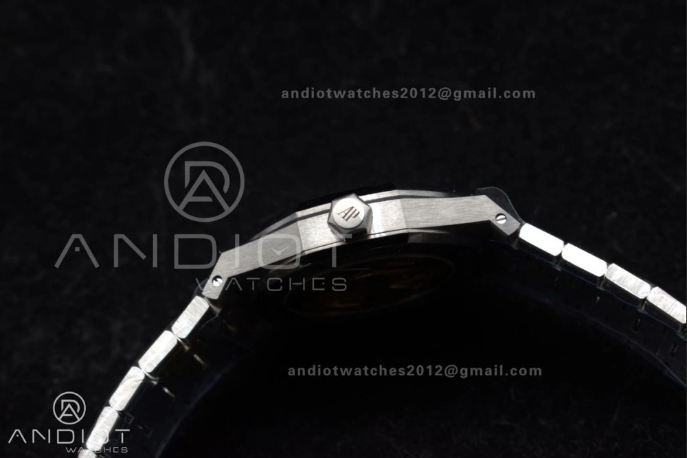 Tailored Royal Oak 37mm 15454 Frosted SS APSF 1:1 Best Edition Grey Textured Dial on SS Bracelet SA3120 Super Clone 100