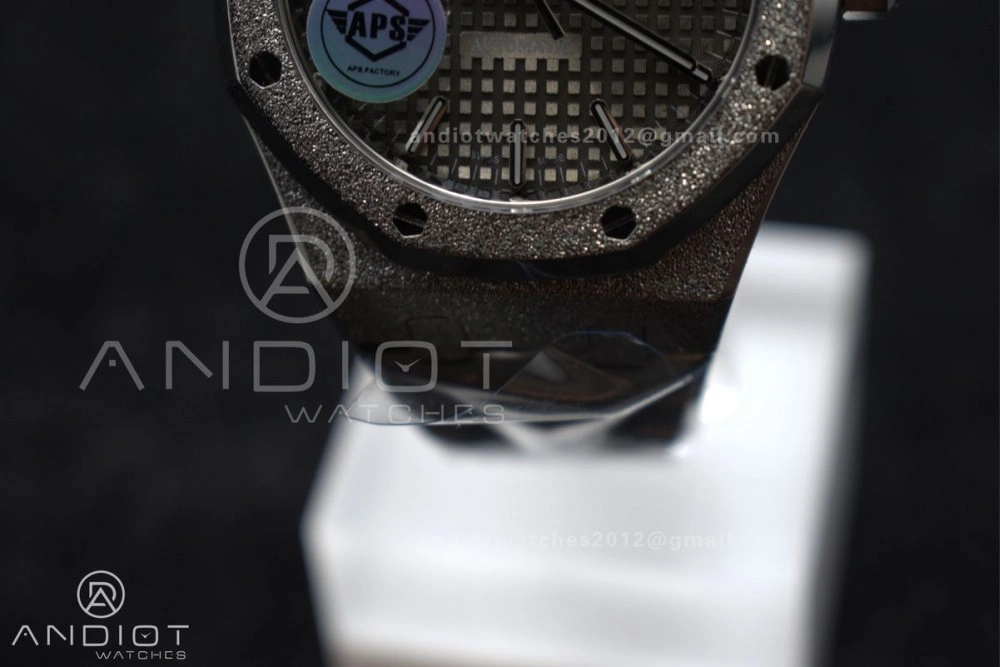 Tailored Royal Oak 37mm 15454 Frosted SS APSF 1:1 Best Edition Grey Textured Dial on SS Bracelet SA3120 Super Clone 100