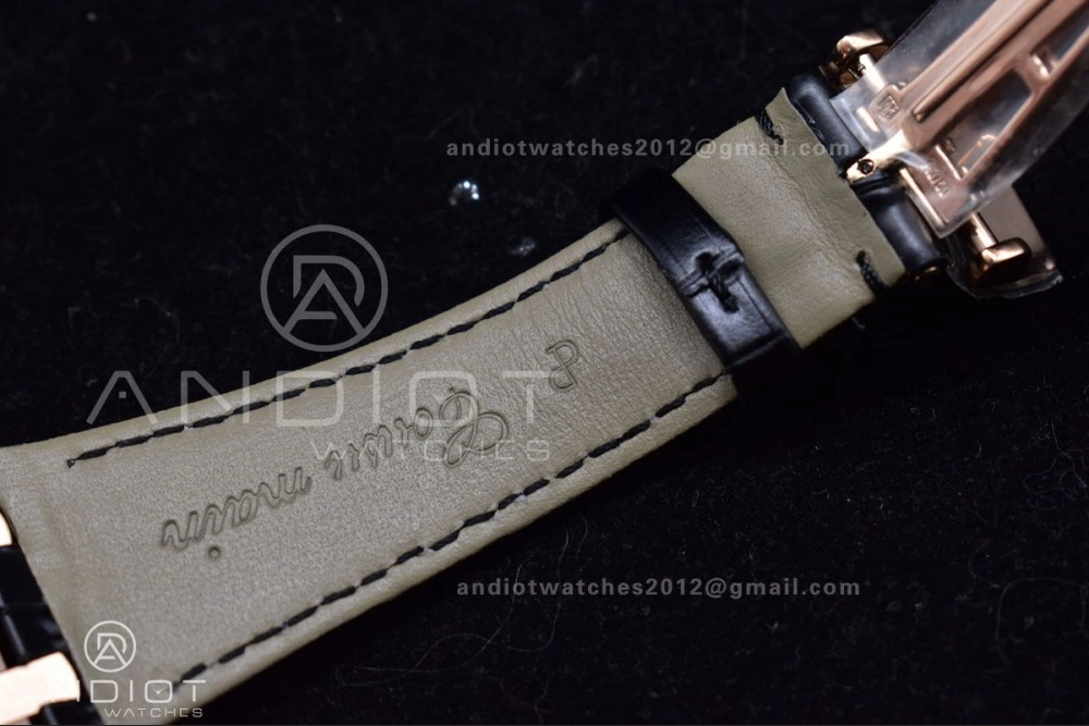 WaterResistant Royal Oak 41mm 15400 RG APSF 1:1 Best Edition Black Textured Dial on Black Leather Strap SA3120 Super Clone V 1042