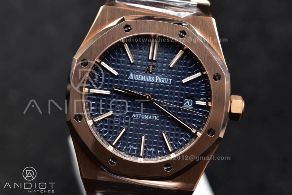 ZeroBulk Royal Oak 41mm 15400 RG APSF 1:1 Best Edition Blue Textured Dial on RG Bracelet SA3120 Super Clone V 126