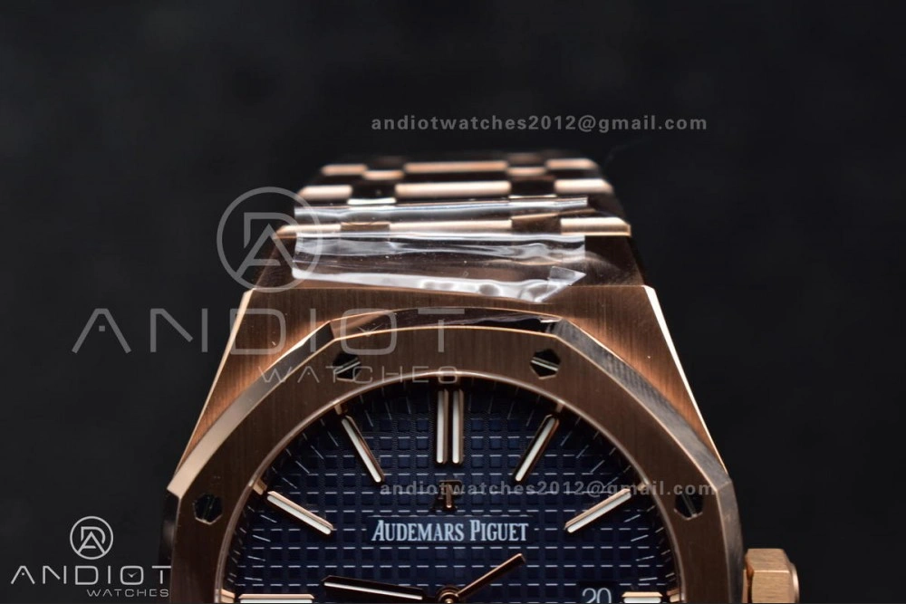 ZeroBulk Royal Oak 41mm 15400 RG APSF 1:1 Best Edition Blue Textured Dial on RG Bracelet SA3120 Super Clone V 126