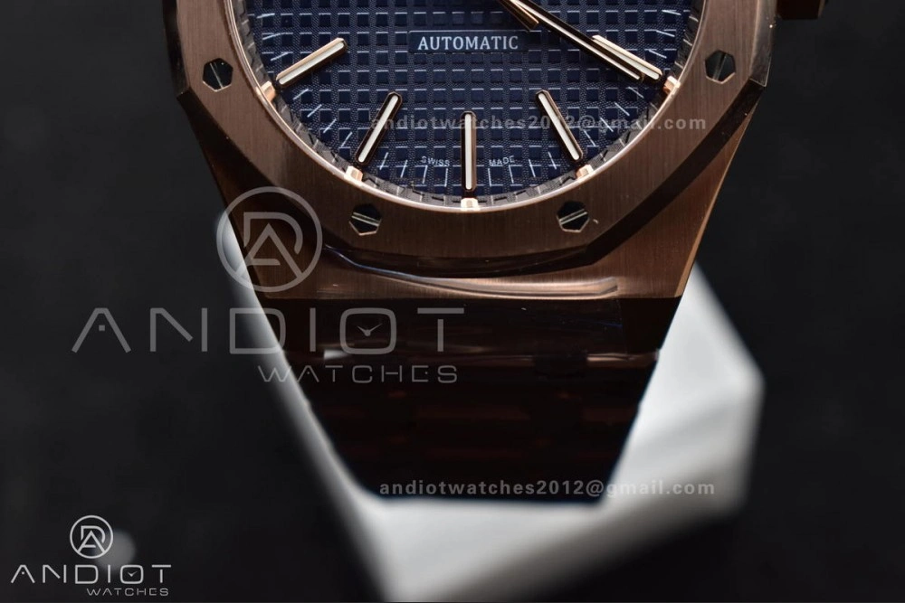 ZeroBulk Royal Oak 41mm 15400 RG APSF 1:1 Best Edition Blue Textured Dial on RG Bracelet SA3120 Super Clone V 126