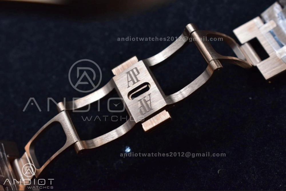 ZeroBulk Royal Oak 41mm 15400 RG APSF 1:1 Best Edition Blue Textured Dial on RG Bracelet SA3120 Super Clone V 126