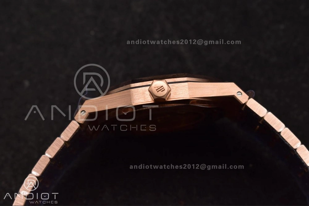 ZeroBulk Royal Oak 41mm 15400 RG APSF 1:1 Best Edition Blue Textured Dial on RG Bracelet SA3120 Super Clone V 126
