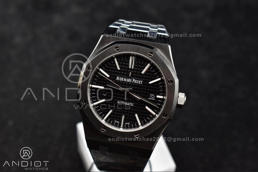 Royal Oak 41mm 15400 SS ZF 1:1 Best Edition Black Textured Dial on SS Bracelet A Thermal 137