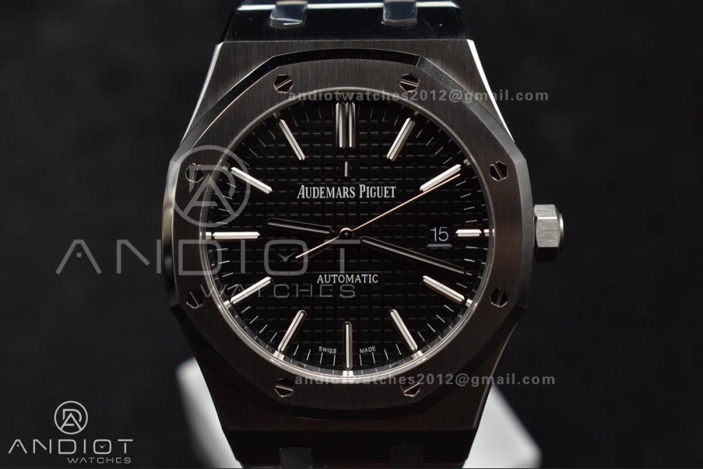 Royal Oak 41mm 15400 SS ZF 1:1 Best Edition Black Textured Dial on SS Bracelet A Thermal 137