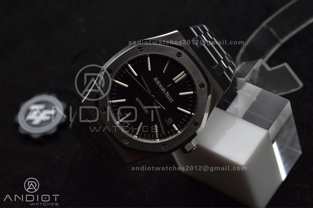 Royal Oak 41mm 15400 SS ZF 1:1 Best Edition Black Textured Dial on SS Bracelet A Thermal 137