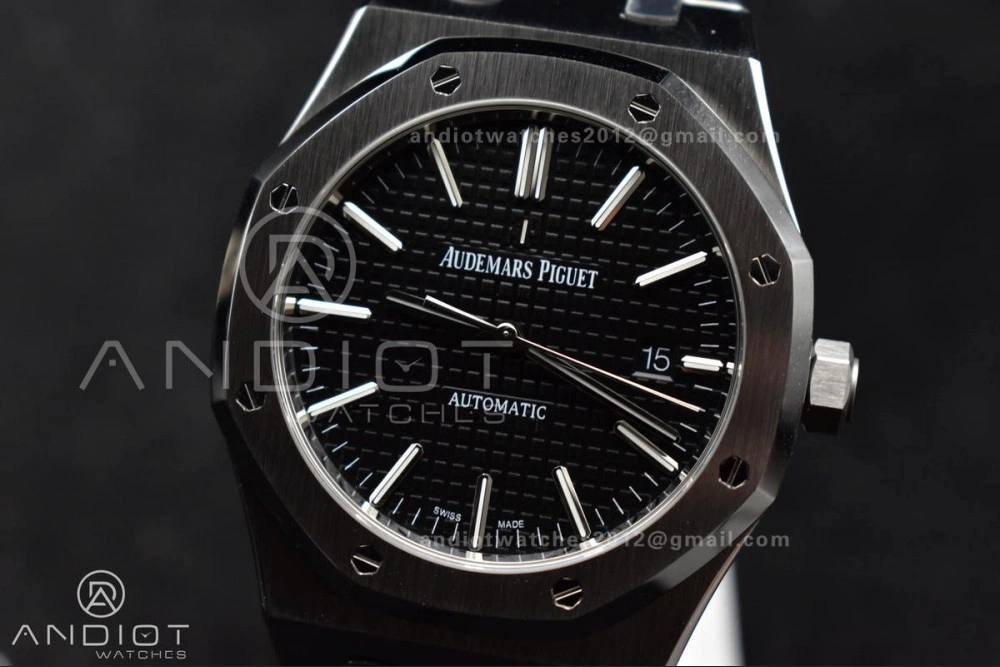 Royal Oak 41mm 15400 SS ZF 1:1 Best Edition Black Textured Dial on SS Bracelet A Thermal 137
