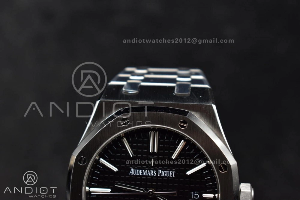 Royal Oak 41mm 15400 SS ZF 1:1 Best Edition Black Textured Dial on SS Bracelet A Thermal 137