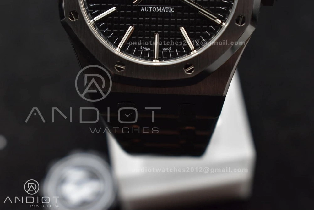 Royal Oak 41mm 15400 SS ZF 1:1 Best Edition Black Textured Dial on SS Bracelet A Thermal 137