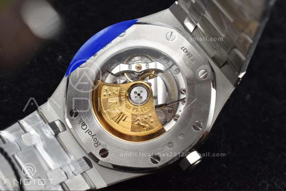 Royal Oak 41mm 15400 SS ZF 1:1 Best Edition Frosted Case Blue Textured Dial on SS Bracelet A Unisex 128