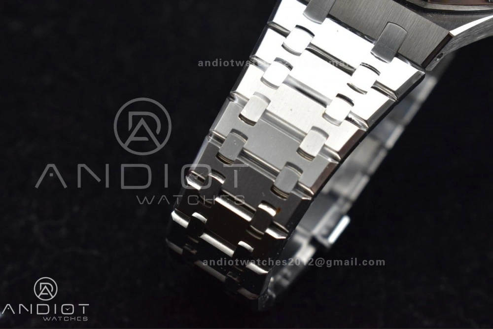 Royal Oak 41mm 15500 SS APSF 1:1 Best Edition Black Textured Dial on SS Bracelet A4302 Super Clone Sustainable 108