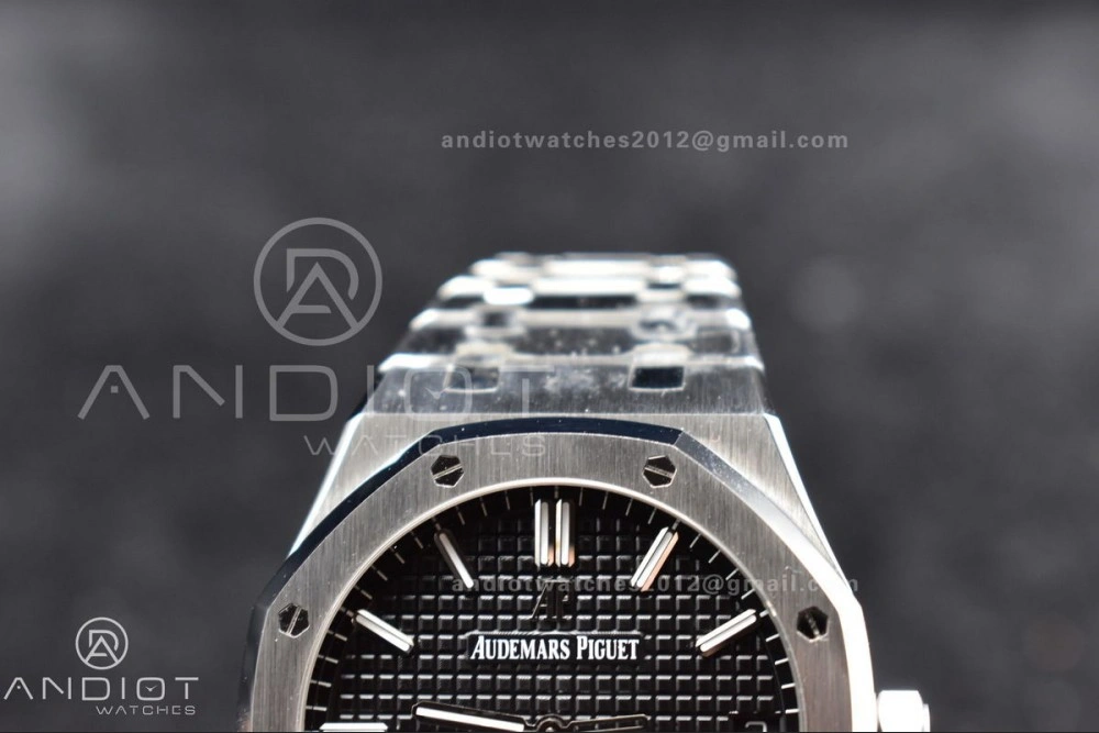 Royal Oak 41mm 15500 SS APSF 1:1 Best Edition Black Textured Dial on SS Bracelet A4302 Super Clone Sustainable 108