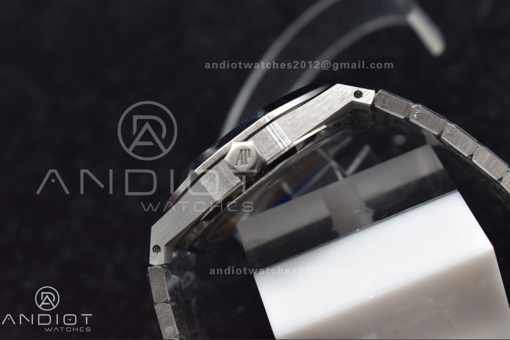 Royal Oak 41mm 15500 SS APSF 1:1 Best Edition Black Textured Dial on SS Bracelet A4302 Super Clone Sustainable 108