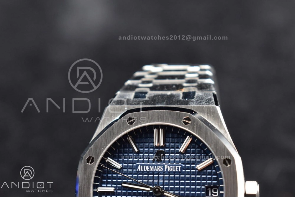 Lightweight Royal Oak 41mm 15500 SS APSF 1:1 Best Edition Blue Textured Dial on SS Bracelet A4302 Super Clone 445