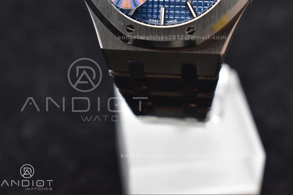 Lightweight Royal Oak 41mm 15500 SS APSF 1:1 Best Edition Blue Textured Dial on SS Bracelet A4302 Super Clone 445