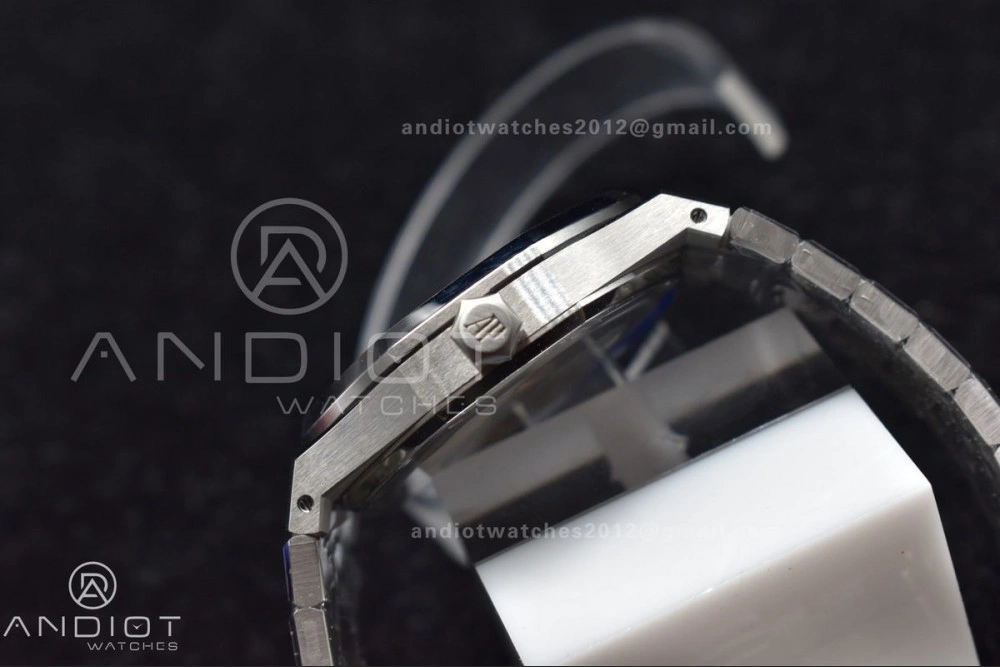 Lightweight Royal Oak 41mm 15500 SS APSF 1:1 Best Edition Blue Textured Dial on SS Bracelet A4302 Super Clone 445