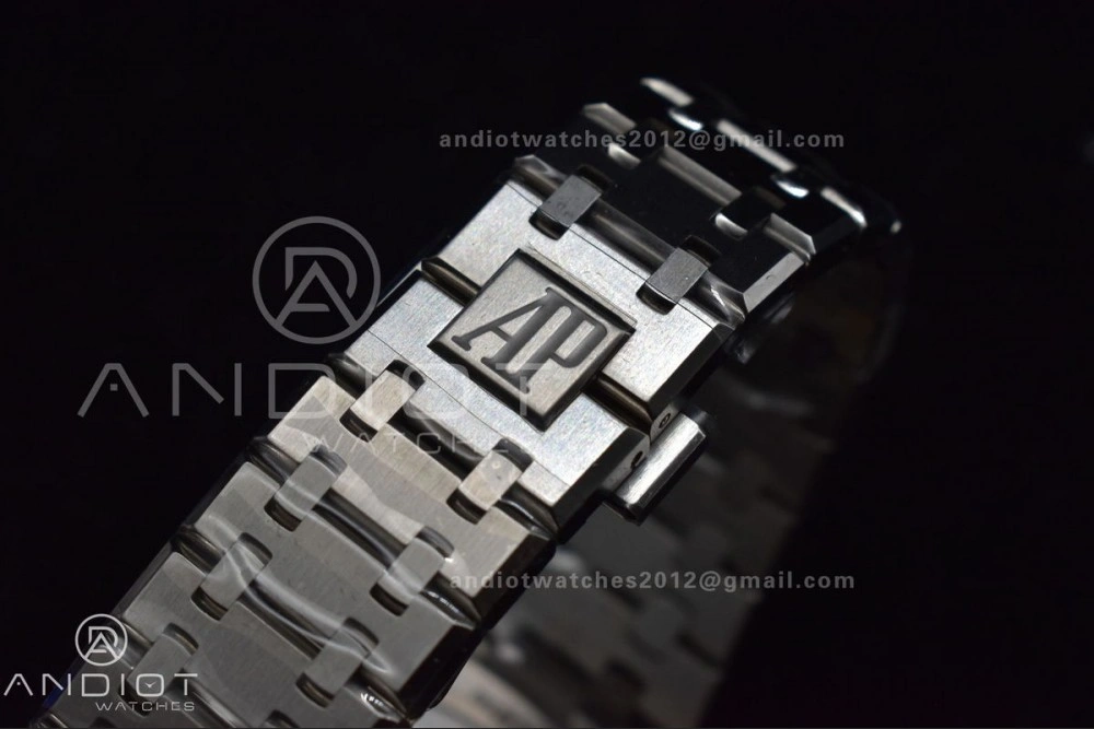 Royal Oak 41mm 15500 SS APSF 1:1 Best Edition White Textured Dial on SS Bracelet A4302 Super Clone Affordable 449
