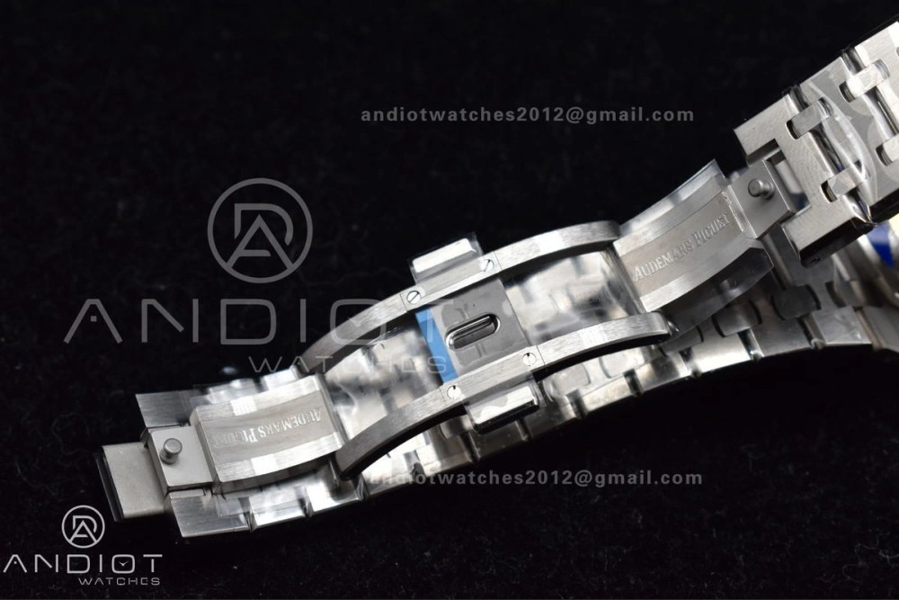 Royal Oak 41mm 15500 SS APSF 1:1 Best Edition White Textured Dial on SS Bracelet A4302 Super Clone Affordable 449