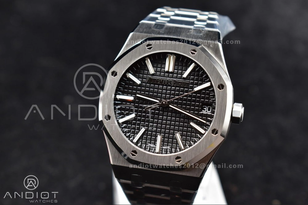 Royal Oak 41mm 15510 "50th Anniversary" SS ZF 1:1 Best Edition Black Textured Dial On SS Bracelet A StreetReady 114