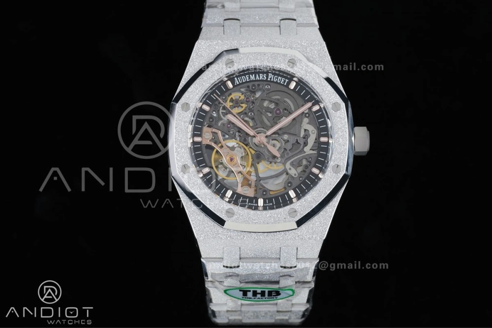 Royal Oak 41mm Openworked 15407 SS Frosted THBF 1:1 Best Edition on SS Bracelet SA3132 V ModernLook 138
