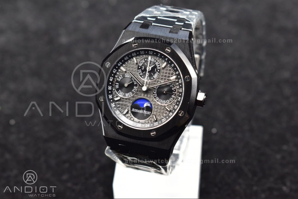 Seasonal Royal Oak 41mm Perpetual Calendar Black Ceramic APSF1:1 Best Edition Black Dial on Ceramic Bracelet A5134 V 140