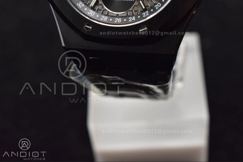 GoAnywhere Royal Oak 41mm Perpetual Calendar Black Ceramic APSF1:1 Best Edition Black Dial on Ceramic Bracelet A5134 V 1044
