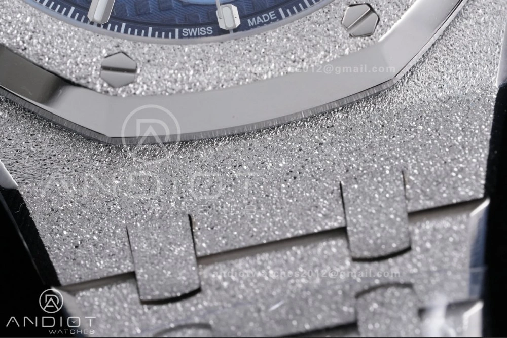 Royal Oak Chrono 26240 Frosted SS APSF 1:1 Best Edition Ice Blue Dial on Bracelet SA4401 Super Clone Unique 143