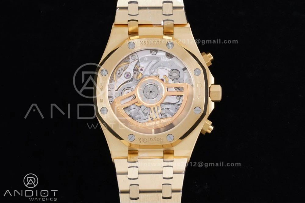 Comfortable Royal Oak Chrono 26240 Frosted YG APSF 1:1 Best Edition YG Faded Dial on Bracelet SA4401 Super Clone 147