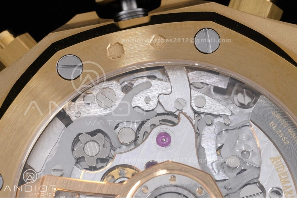 Comfortable Royal Oak Chrono 26240 Frosted YG APSF 1:1 Best Edition YG Faded Dial on Bracelet SA4401 Super Clone 147
