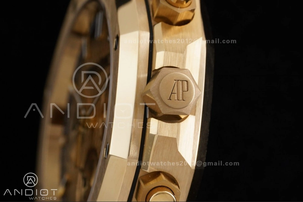 Comfortable Royal Oak Chrono 26240 Frosted YG APSF 1:1 Best Edition YG Faded Dial on Bracelet SA4401 Super Clone 147