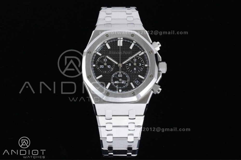 Royal Oak Chrono 26240 SS APSF 1:1 Best Edition Black Dial on SS Bracelet SA4401 Super Clone TimelessDesign 145