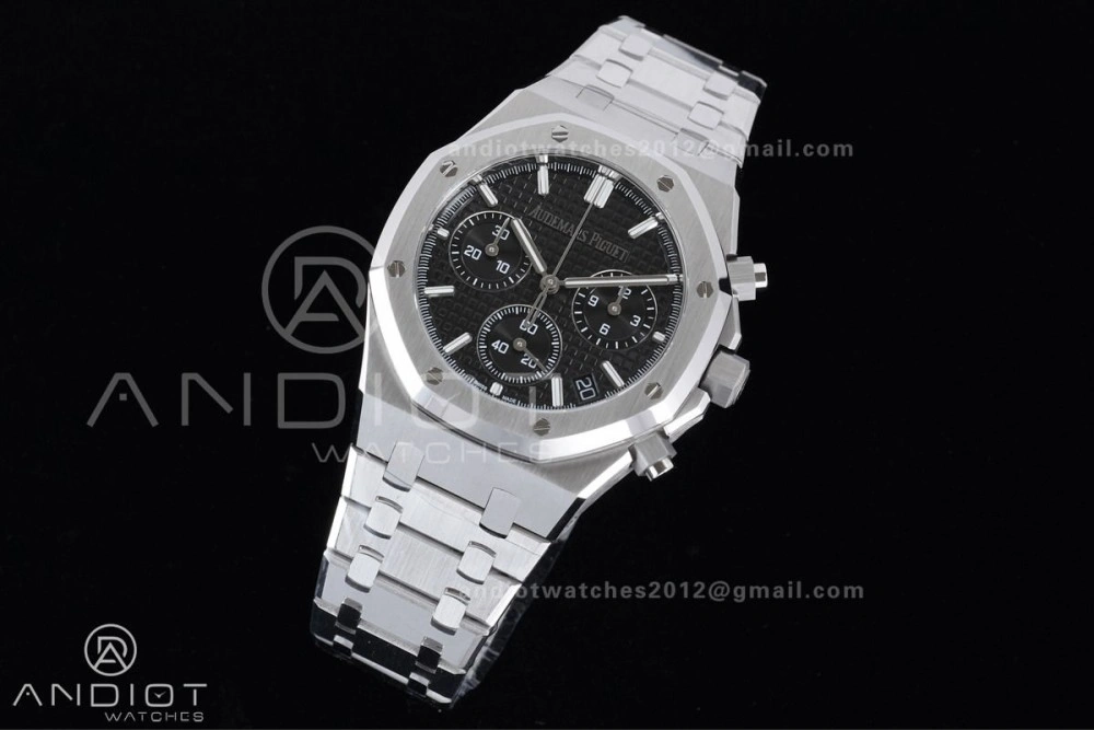 Royal Oak Chrono 26240 SS APSF 1:1 Best Edition Black Dial on SS Bracelet SA4401 Super Clone TimelessDesign 145