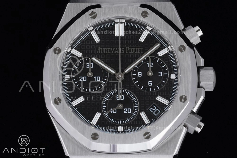 Royal Oak Chrono 26240 SS APSF 1:1 Best Edition Black Dial on SS Bracelet SA4401 Super Clone TimelessDesign 145