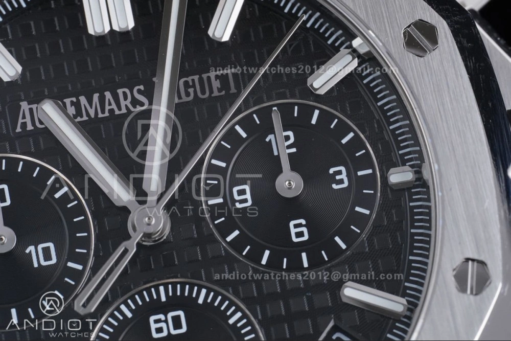 Royal Oak Chrono 26240 SS APSF 1:1 Best Edition Black Dial on SS Bracelet SA4401 Super Clone TimelessDesign 145