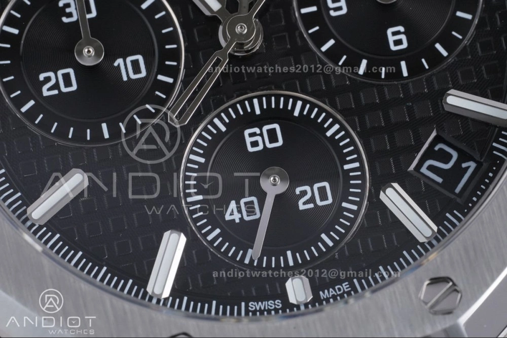Royal Oak Chrono 26240 SS APSF 1:1 Best Edition Black Dial on SS Bracelet SA4401 Super Clone TimelessDesign 145