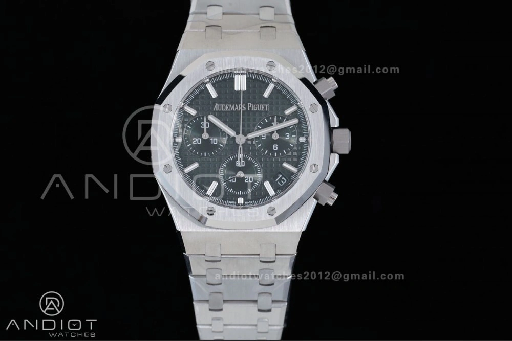 TimelessDesign Royal Oak Chrono 26240 SS APSF 1:1 Best Edition Green Dial on SS Bracelet SA4401 Super Clone 158