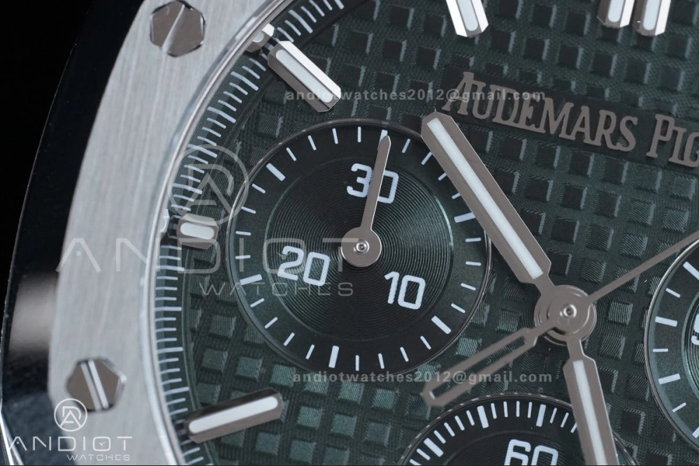 TimelessDesign Royal Oak Chrono 26240 SS APSF 1:1 Best Edition Green Dial on SS Bracelet SA4401 Super Clone 158