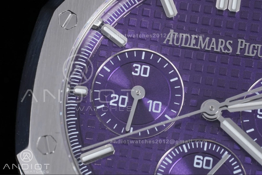 Premium Royal Oak Chrono 26240 SS APSF 1:1 Best Edition Purple Dial on SS Bracelet SA4401 Super Clone 148