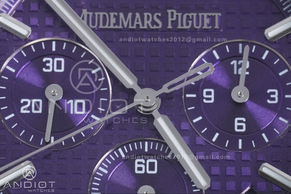 Premium Royal Oak Chrono 26240 SS APSF 1:1 Best Edition Purple Dial on SS Bracelet SA4401 Super Clone 148