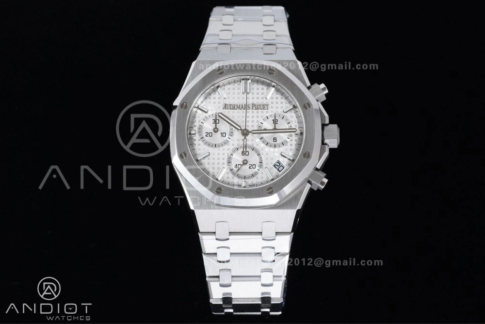 Royal Oak Chrono 26240 SS APSF 1:1 Best Edition White Dial on SS Bracelet SA4401 Super Clone SportInspired 152