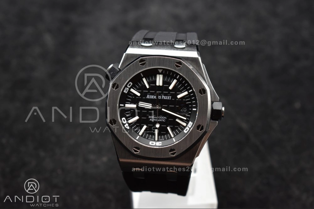 Royal Oak Offshore Diver 15703 ZF 1:1 Best Edition Black Dial on Black Rubber Strap A ZeroBulk 153