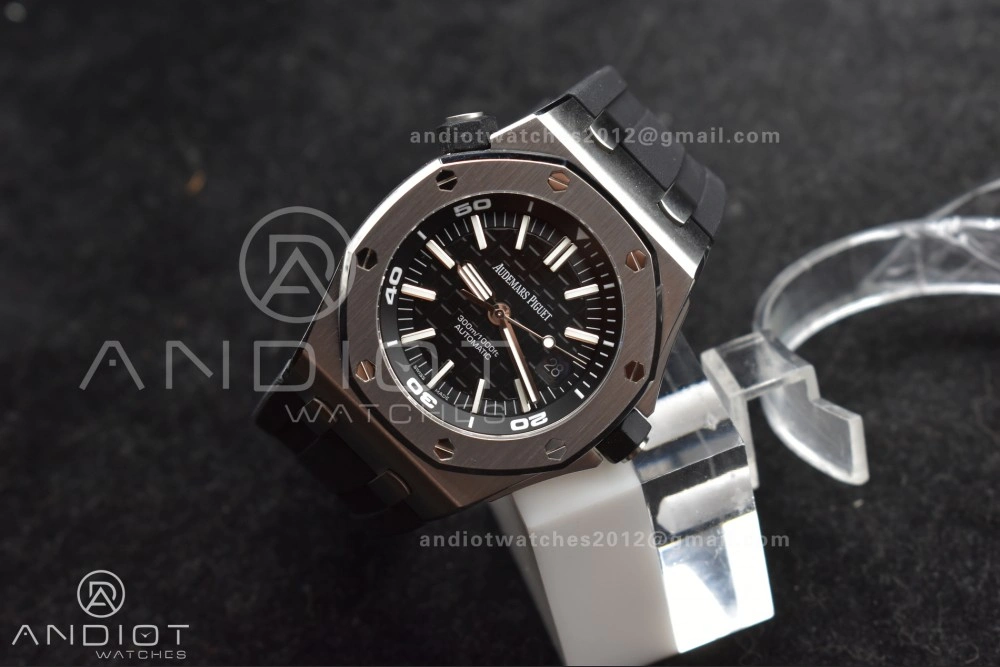 Royal Oak Offshore Diver 15703 ZF 1:1 Best Edition Black Dial on Black Rubber Strap A ZeroBulk 153