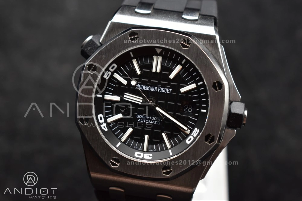 Royal Oak Offshore Diver 15703 ZF 1:1 Best Edition Black Dial on Black Rubber Strap A ZeroBulk 153