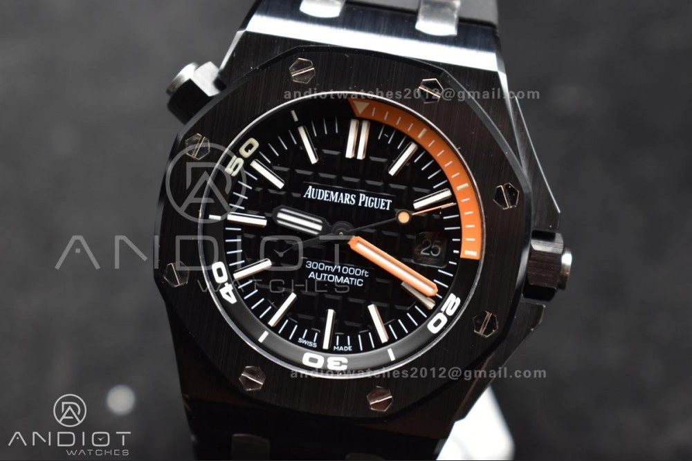 Royal Oak Offshore Diver 15707 Black Ceramic ZF 1:1 Best Edition SA3120 Super Clone MoistureWicking 156