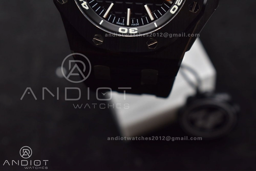 Royal Oak Offshore Diver 15707 Black Ceramic ZF 1:1 Best Edition SA3120 Super Clone MoistureWicking 156