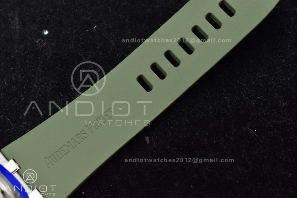 Royal Oak Offshore Diver 15720 SS APSF 1:1 Best Edition Green Dial on Green Rubber Strap A4308 Super Clone TimelessDesign 157