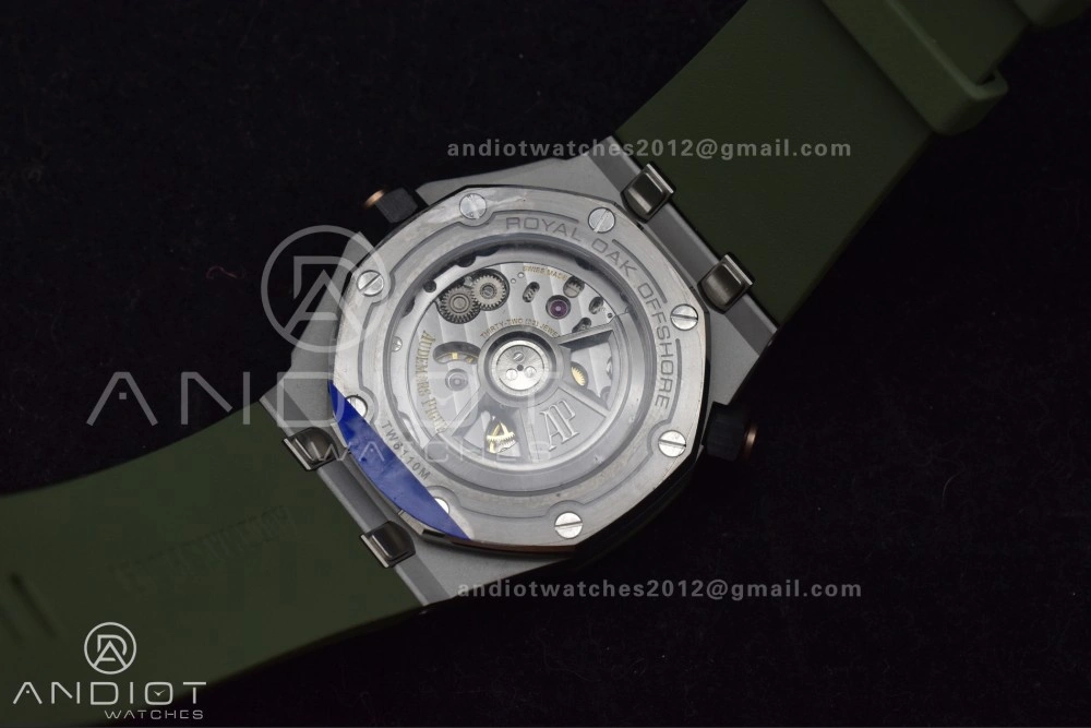 Royal Oak Offshore Diver 15720 SS APSF 1:1 Best Edition Green Dial on Green Rubber Strap A4308 Super Clone TimelessDesign 157