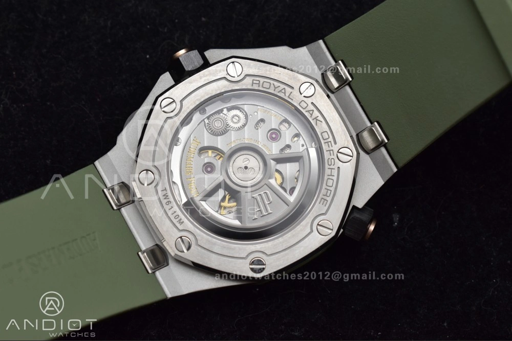 Royal Oak Offshore Diver 15720 SS APSF 1:1 Best Edition Green Dial on Green Rubber Strap A4308 Super Clone TimelessDesign 157