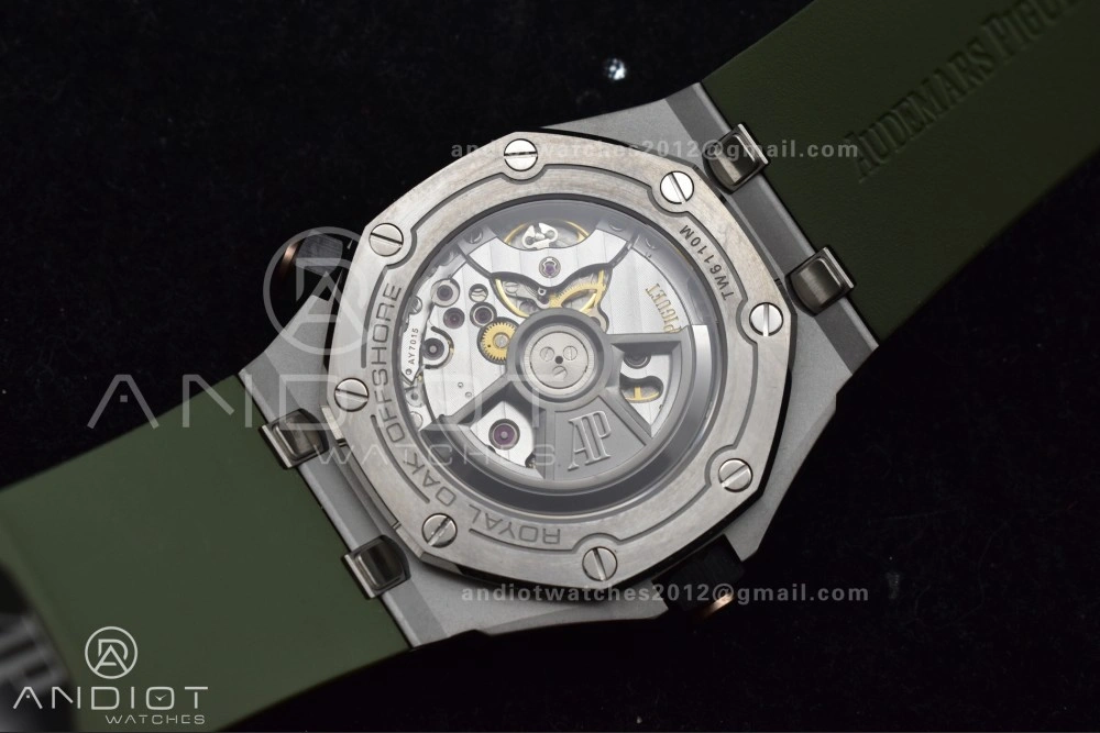 Royal Oak Offshore Diver 15720 SS APSF 1:1 Best Edition Green Dial on Green Rubber Strap A4308 Super Clone TimelessDesign 157
